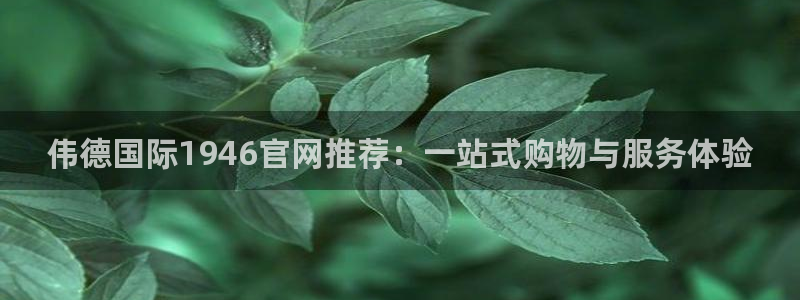 巅峰国际售楼电话：伟德国际1946官网推荐：一站式购物与服务体验